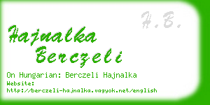 hajnalka berczeli business card